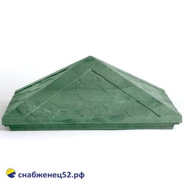Колпак на столб полимерпесчаный 440*440*160мм (зеленый)